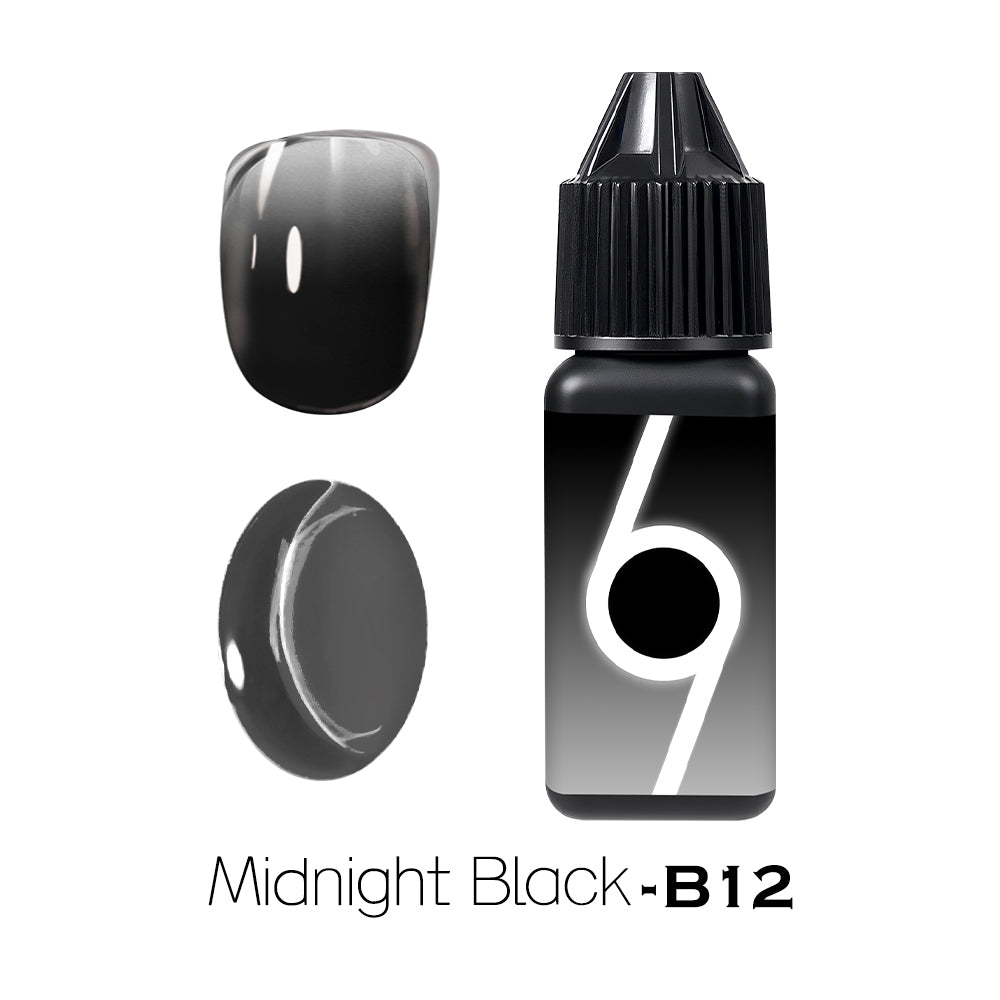 Babyongle Airbrush Gel Nail Polish - Midnight Black(B-12) - 15ML / 0.5 FL.OZ
