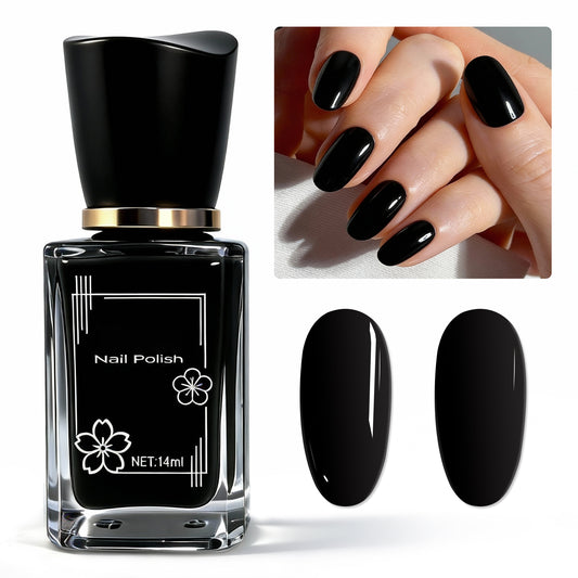 Babyongle Quick Dry Nail Polish for Nail Art - Black#136 - 14ML / 0.47FL.OZ