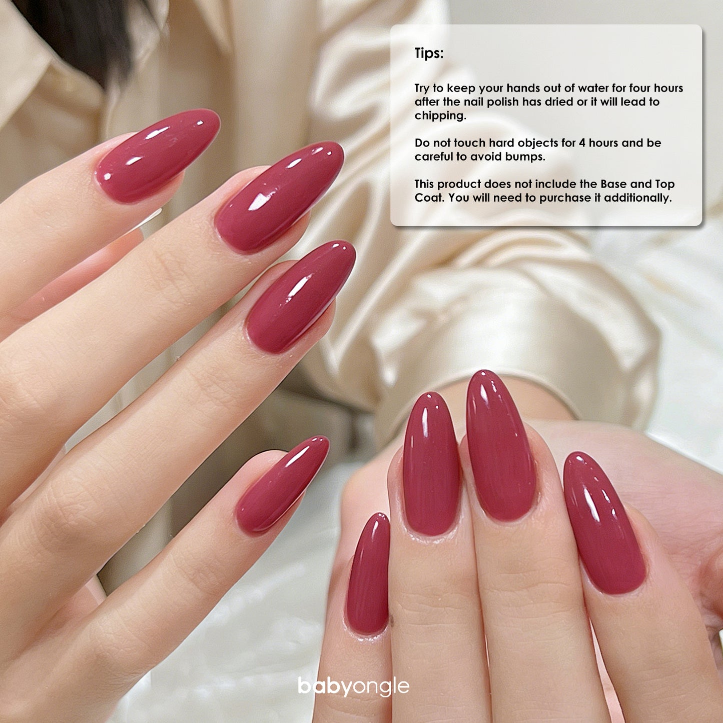 Babyongle Quick Dry Nail Polish for Nail Art - Dusty Rose#122 - 14ML / 0.47FL.OZ
