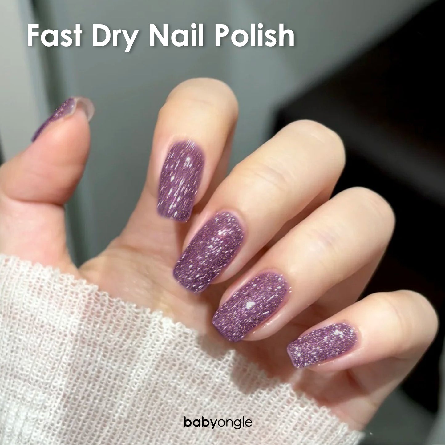 Babyongle Quick Dry Nail Polish for Nail Art - Shimmer Purple#126 - 14ML / 0.47FL.OZ