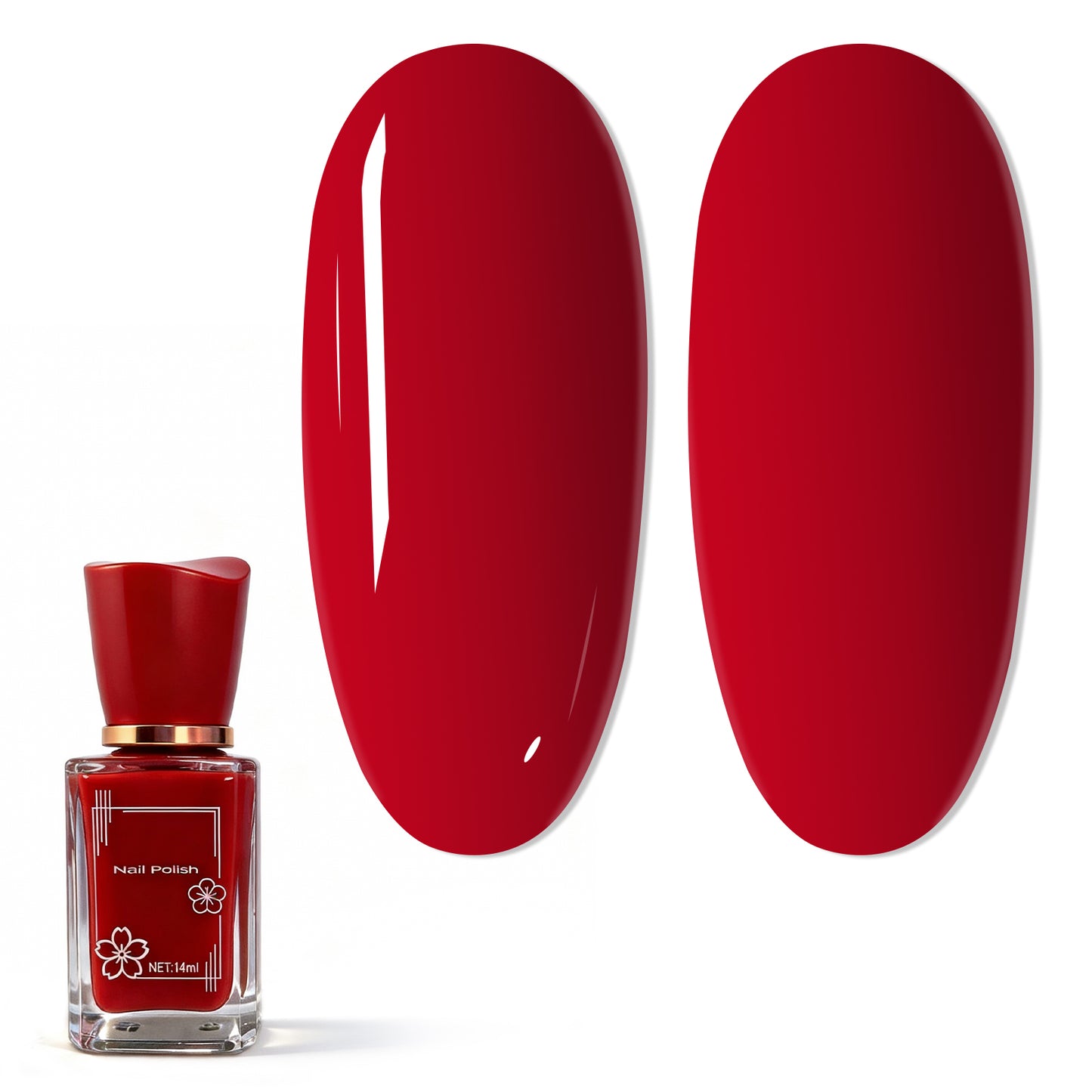 Babyongle Quick Dry Nail Polish for Nail Art - Vibrant Red#105 - 14ML / 0.47FL.OZ