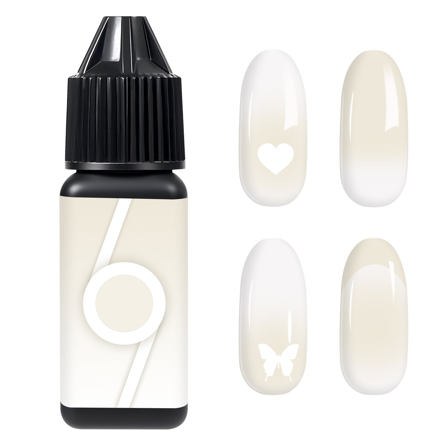 Babyongle Airbrush Gel Nail Polish - Milky White(B-13) - 15ML / 0.5 FL.OZ