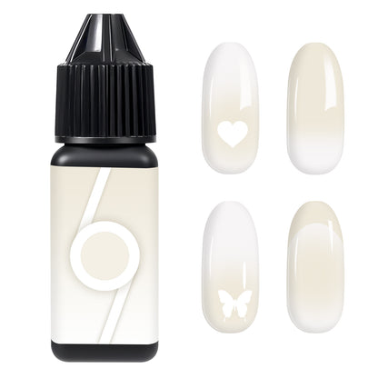 Babyongle Airbrush Gel Nail Polish - Milky White(B-13) - 15ML / 0.5 FL.OZ