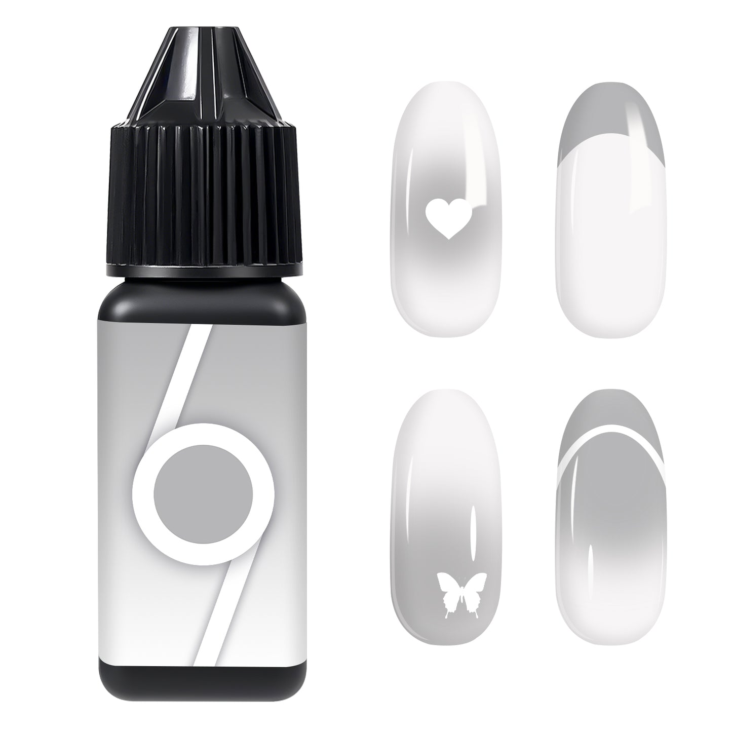 Babyongle Airbrush Gel Nail Polish - Milk Grey(B-15) - 15ML / 0.5 FL.OZ