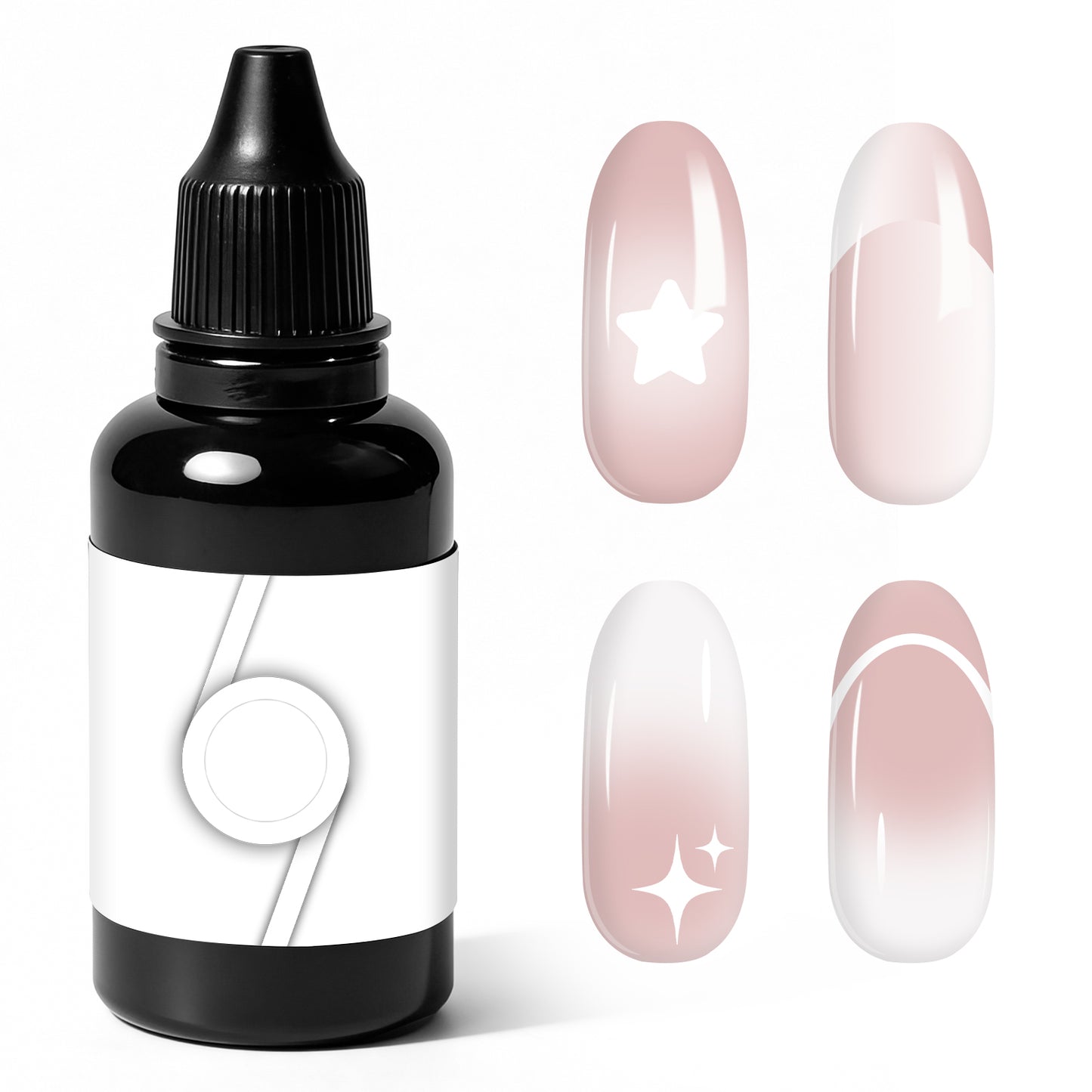 Babyongle Airbrush Gel Nail Polish - White(B-11) - 30ML / 1FL.OZ