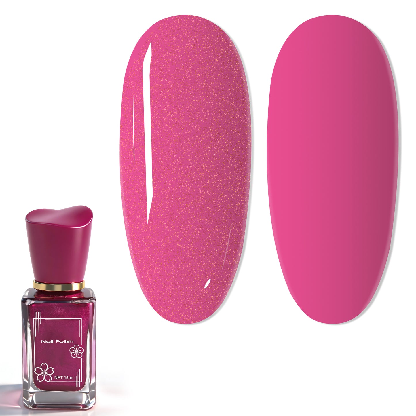 Babyongle Quick Dry Nail Polish for Nail Art - Shimmer Pink#127 - 14ML / 0.47FL.OZ