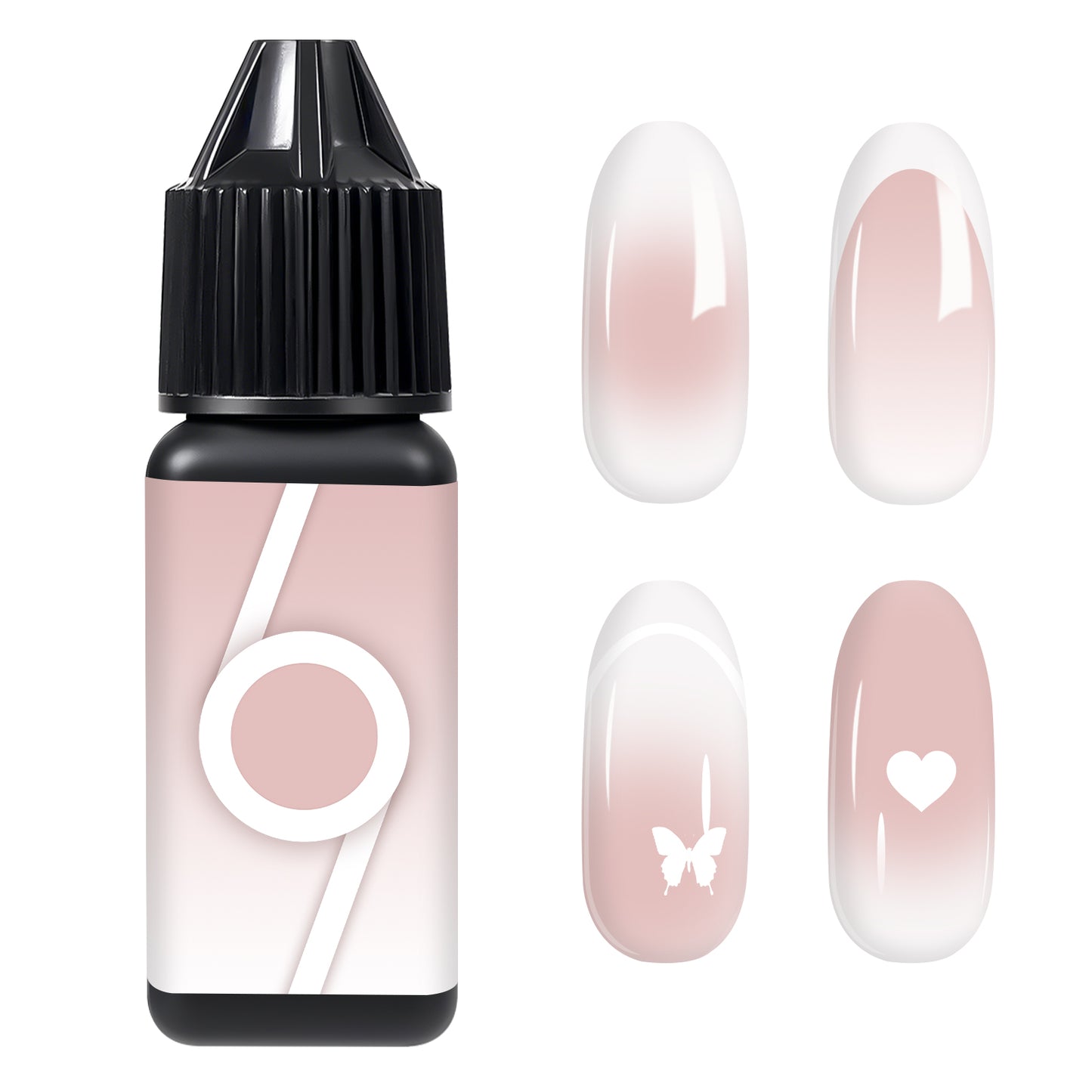 Babyongle Airbrush Gel Nail Polish - Nude Pink(B-16) - 15ML / 0.5 FL.OZ