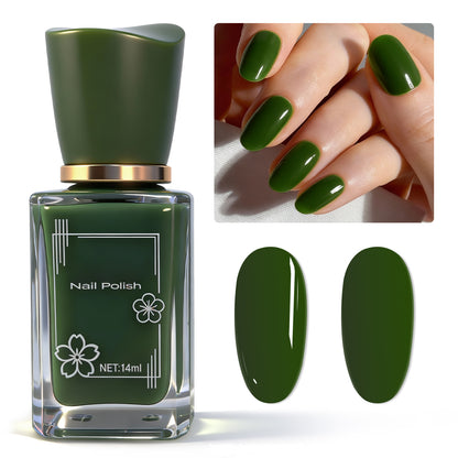 Babyongle Quick Dry Nail Polish for Nail Art - Avocado Green#111 - 14ML / 0.47FL.OZ