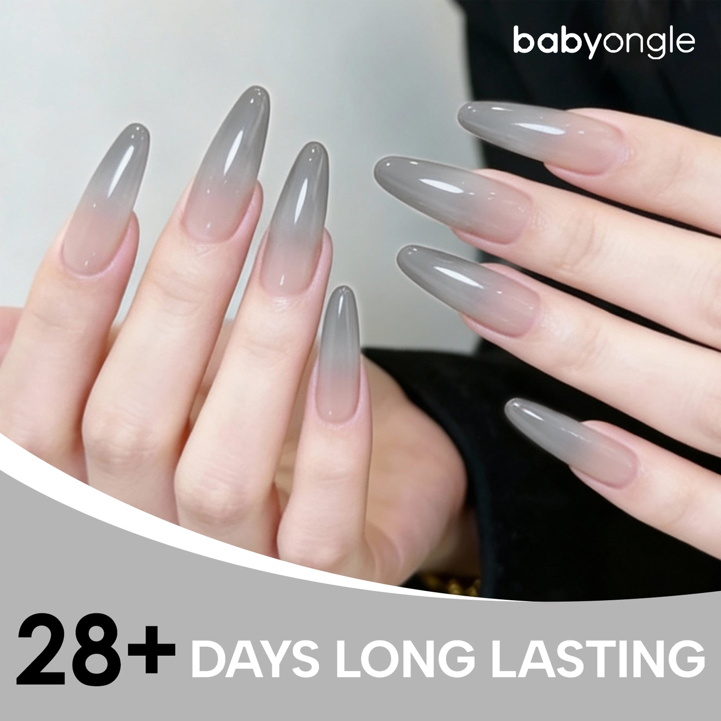 Babyongle Airbrush Gel Nail Polish - Milk Grey(B-15) - 15ML / 0.5 FL.OZ