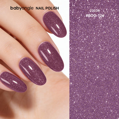 Babyongle Quick Dry Nail Polish for Nail Art - Shimmer Purple#126 - 14ML / 0.47FL.OZ