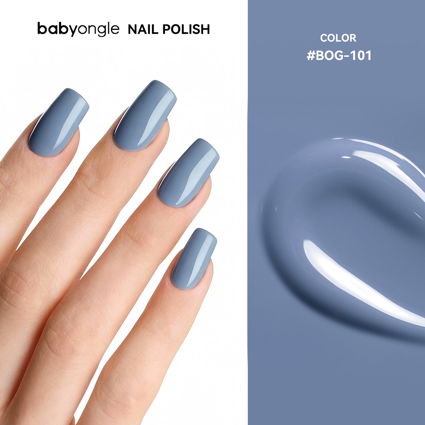 Babyongle Quick Dry Nail Polish for Nail Art - Light Blue#101 - 14ML / 0.47FL.OZ