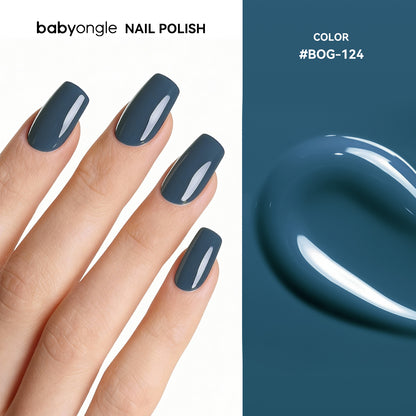 Babyongle Quick Dry Nail Polish for Nail Art - Hazy Blue#124 - 14ML / 0.47FL.OZ