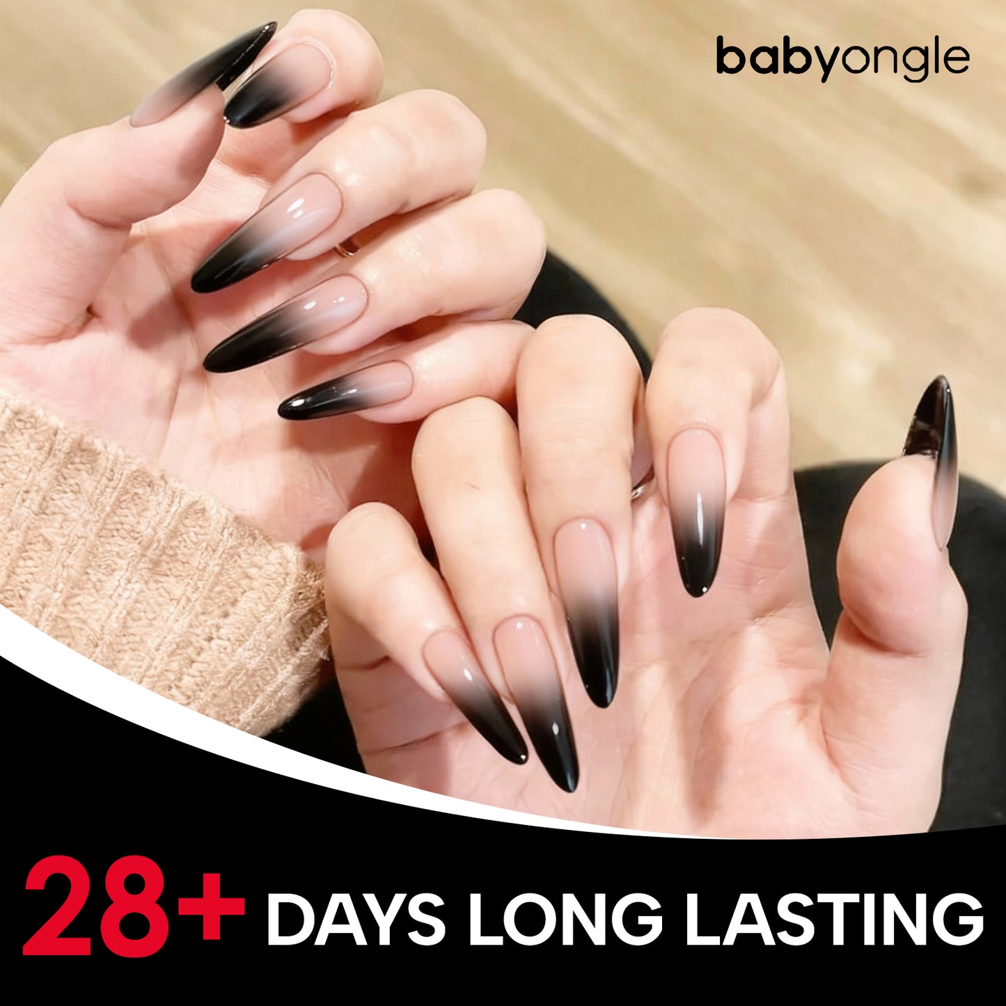 Babyongle Airbrush Gel Nail Polish - Black(B-12) - 30ML / 1FL.OZ