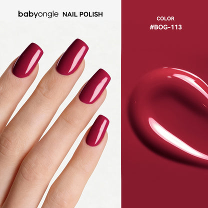 Babyongle Quick Dry Nail Polish for Nail Art - Burgundy Red#113 - 14ML / 0.47FL.OZ