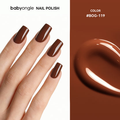 Babyongle Quick Dry Nail Polish for Nail Art - Brown#119 - 14ML / 0.47FL.OZ
