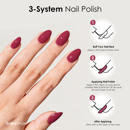 Babyongle Quick Dry Nail Polish for Nail Art - Dusty Rose#122 - 14ML / 0.47FL.OZ