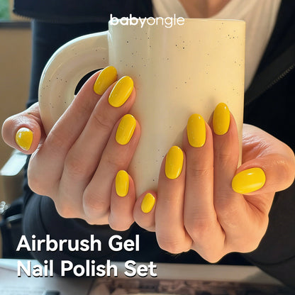 Babyongle Airbrush Gel Nail Polish - Fluorescent Yellow(B-08) - 15ML / 0.5 FL.OZ