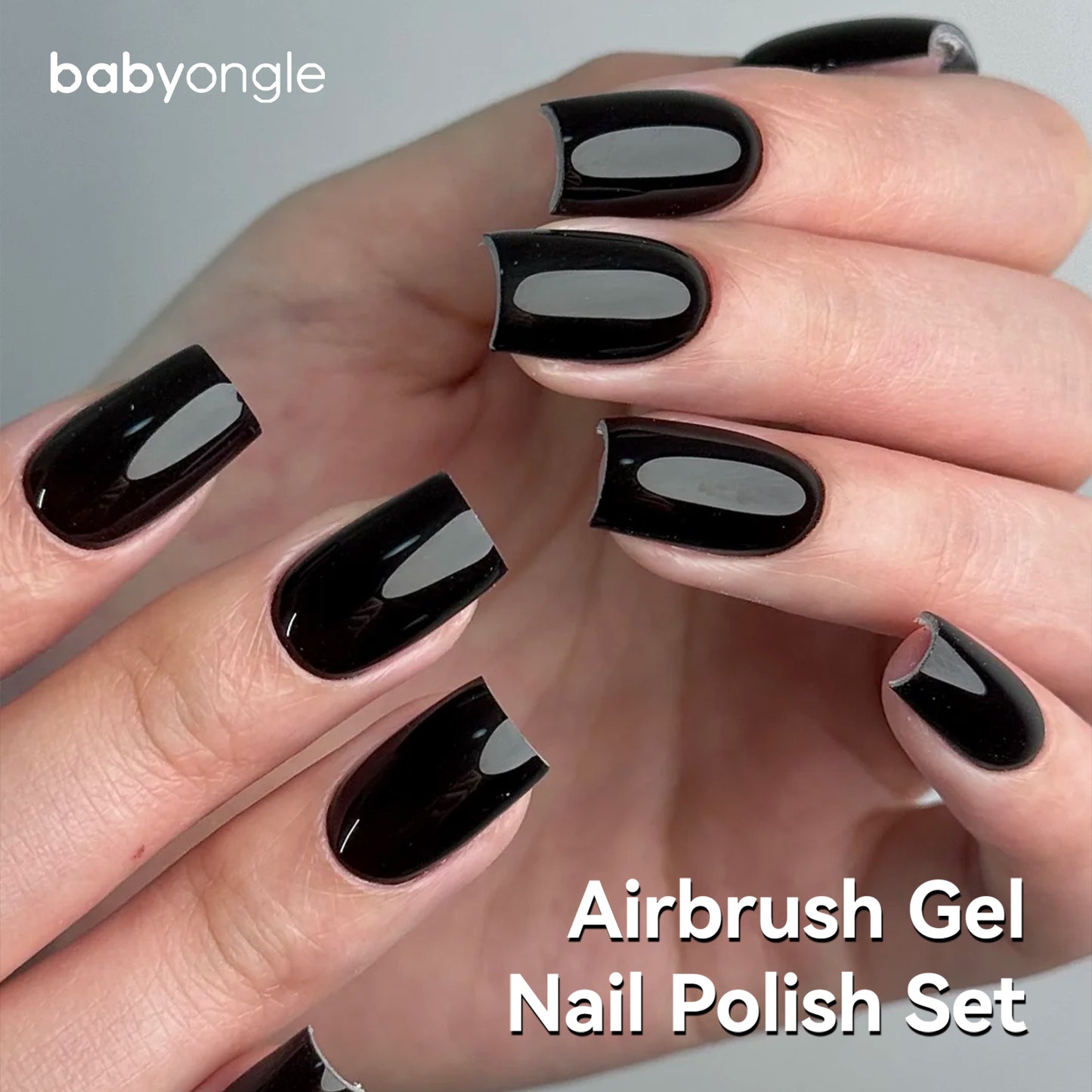 Babyongle Airbrush Gel Nail Polish - Black(B-12) - 30ML / 1FL.OZ