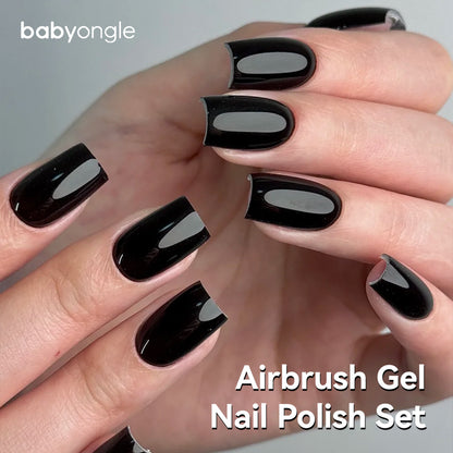 Babyongle Airbrush Gel Nail Polish - Black(B-12) - 30ML / 1FL.OZ