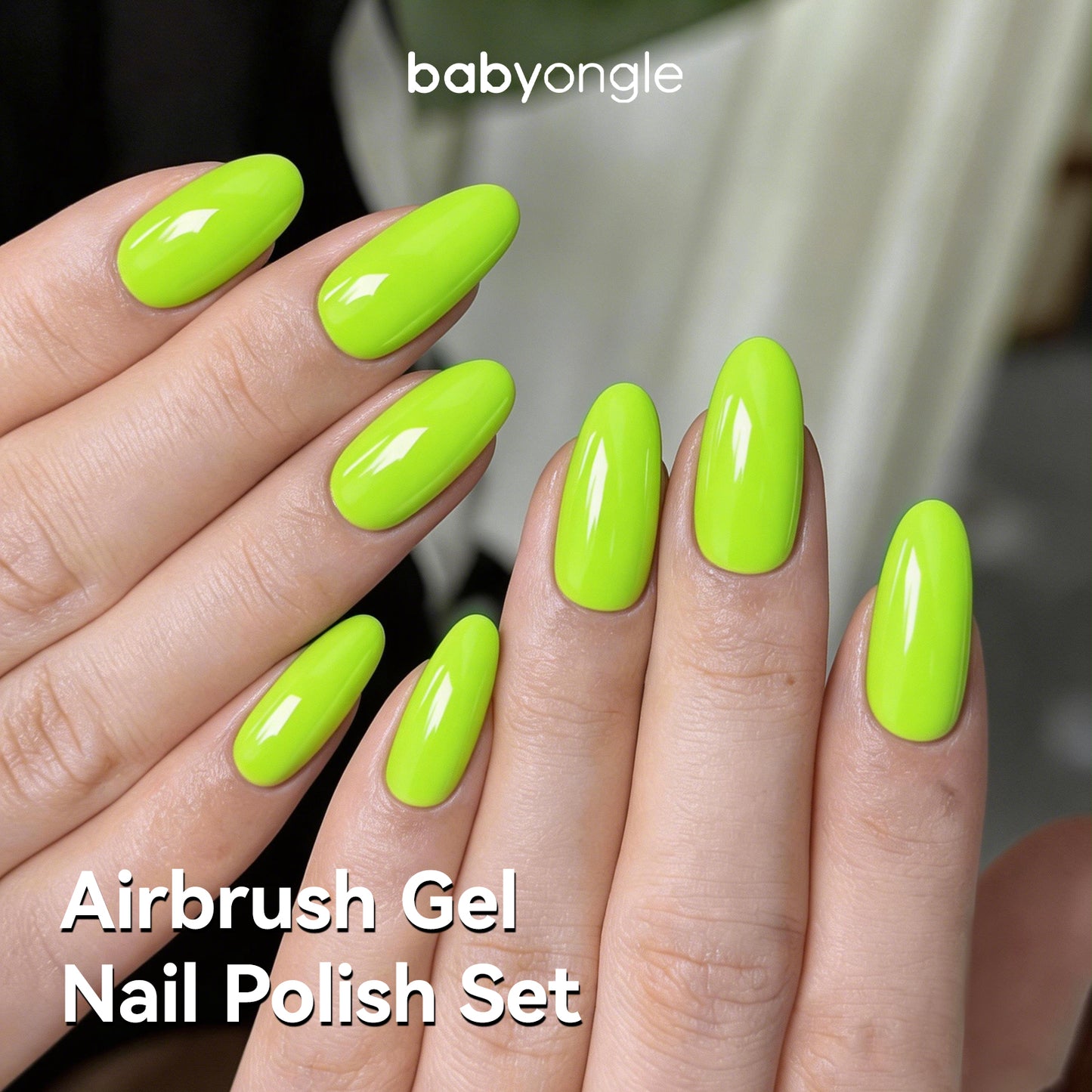 Babyongle Airbrush Gel Nail Polish - Meadow Green(B-07) - 15ML / 0.5 FL.OZ