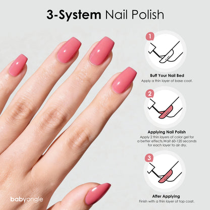 Babyongle Quick Dry Nail Polish for Nail Art - Pink#107 - 14ML / 0.47FL.OZ