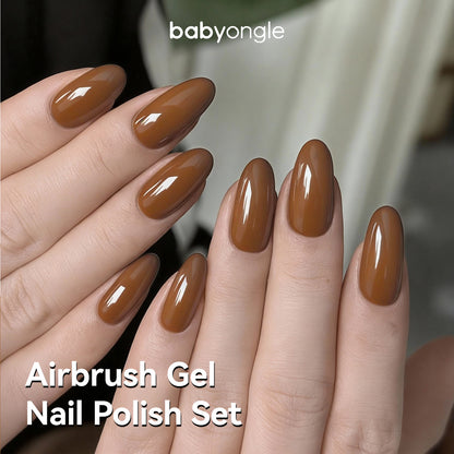 Babyongle Airbrush Gel Nail Polish - Light Coffee(B-17) - 15ML / 0.5 FL.OZ