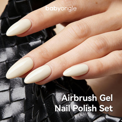 Babyongle Airbrush Gel Nail Polish - Milky White(B-13) - 15ML / 0.5 FL.OZ