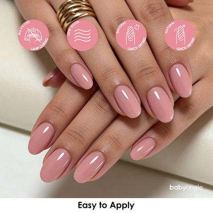 Babyongle Quick Dry Nail Polish for Nail Art - Tinted Pink#106 - 14ML / 0.47FL.OZ