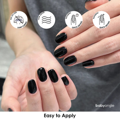 Babyongle Quick Dry Nail Polish for Nail Art - Black#136 - 14ML / 0.47FL.OZ