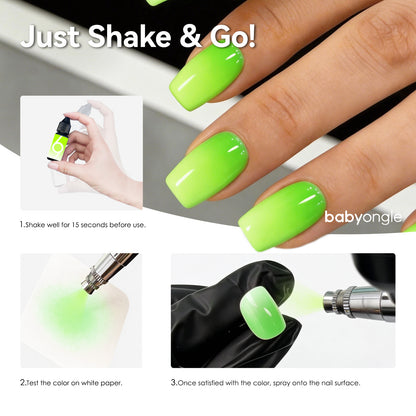 Babyongle Airbrush Gel Nail Polish - Meadow Green(B-07) - 15ML / 0.5 FL.OZ