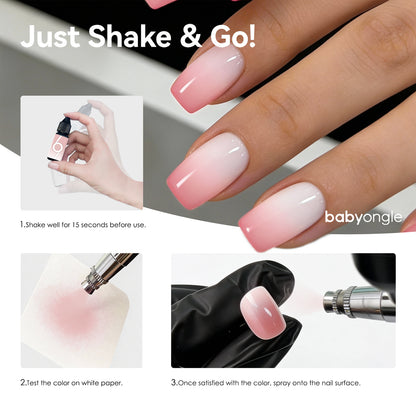 Babyongle Airbrush Gel Nail Polish - Nude Pink(B-16) - 15ML / 0.5 FL.OZ