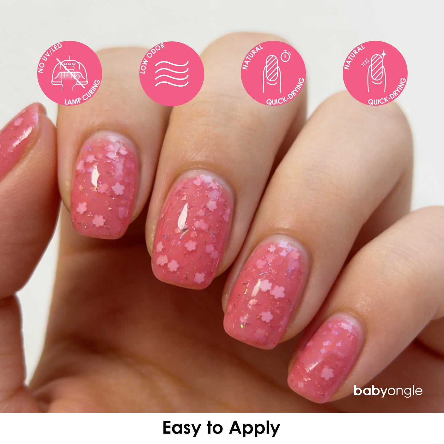 Babyongle Quick Dry Nail Polish for Nail Art - Peach Pink#128 - 14ML / 0.47FL.OZ