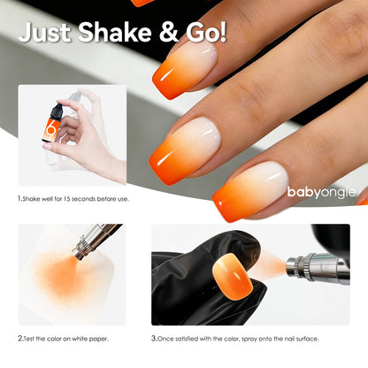 Babyongle Airbrush Gel Nail Polish - Sunset Orange(B-09) - 15ML / 0.5 FL.OZ