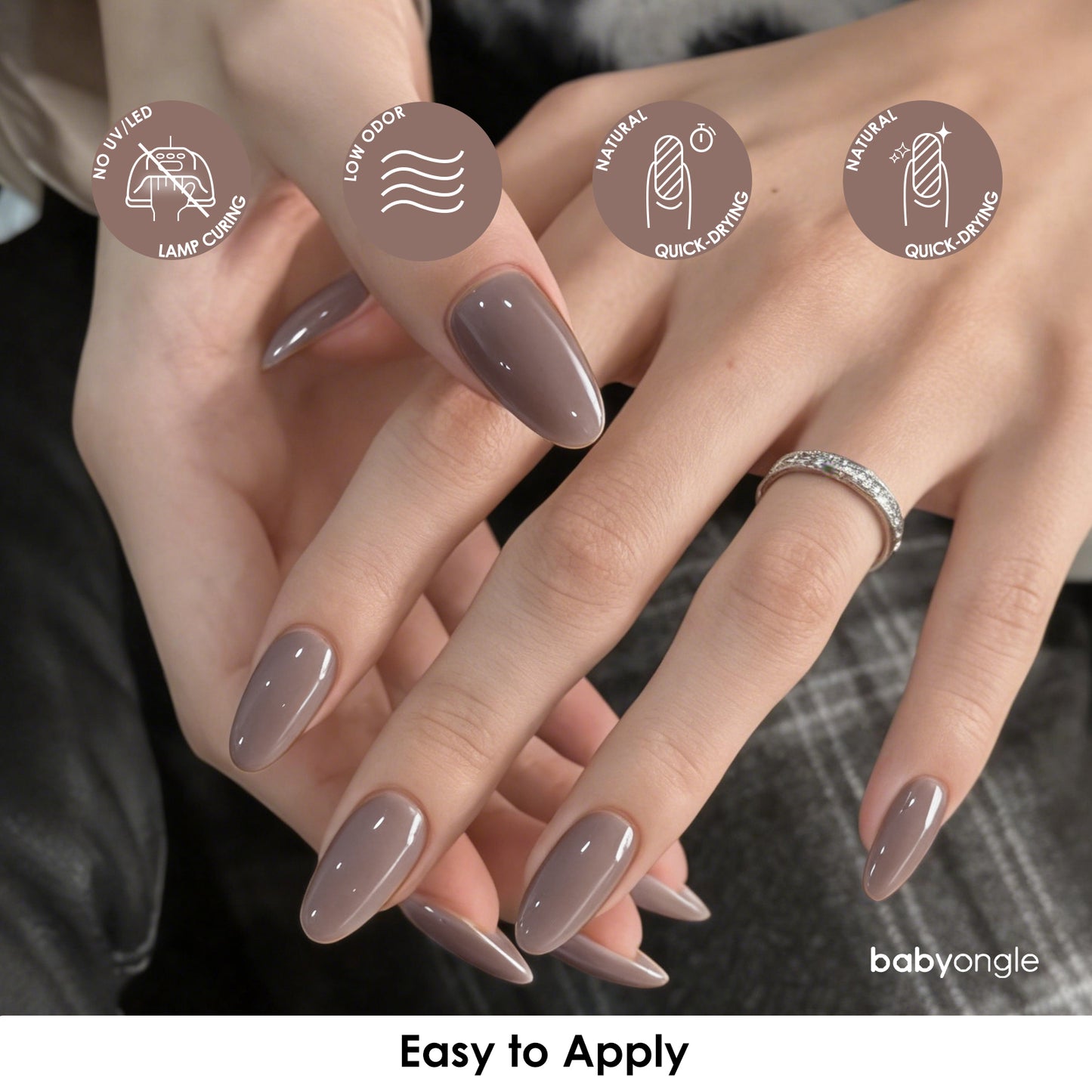 Babyongle Quick Dry Nail Polish for Nail Art - Nude Brown#103 - 14ML / 0.47FL.OZ