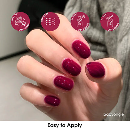 Babyongle Quick Dry Nail Polish for Nail Art - Burgundy Red#113 - 14ML / 0.47FL.OZ