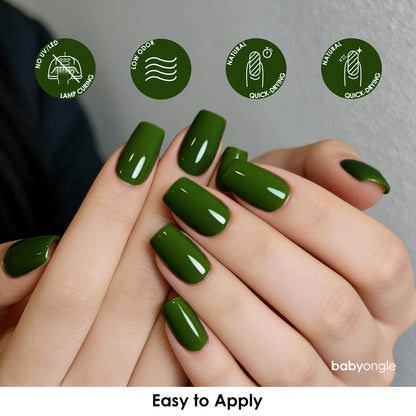 Babyongle Quick Dry Nail Polish for Nail Art - Avocado Green#111 - 14ML / 0.47FL.OZ
