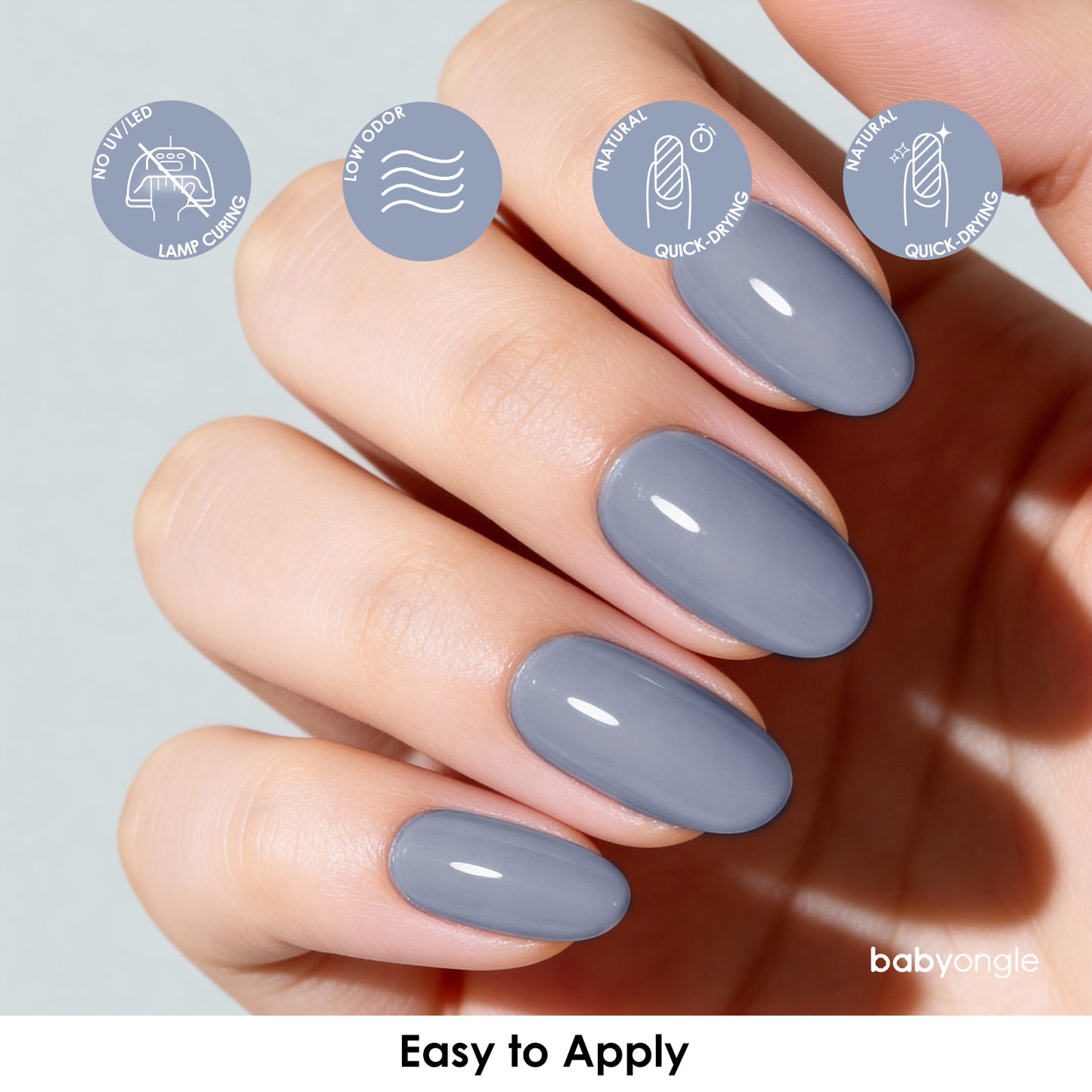 Babyongle Quick Dry Nail Polish for Nail Art - Light Blue#101 - 14ML / 0.47FL.OZ