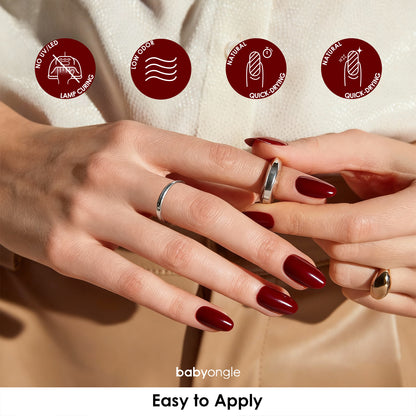 Babyongle Quick Dry Nail Polish for Nail Art - Wine Red#116 - 14ML / 0.47FL.OZ