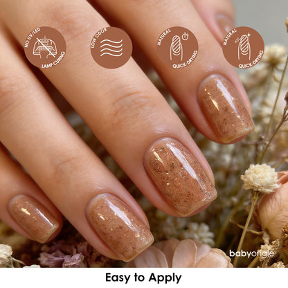Babyongle Quick Dry Nail Polish for Nail Art - Shimmery Nude#129 - 14ML / 0.47FL.OZ