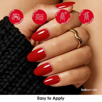 Babyongle Quick Dry Nail Polish for Nail Art - Vibrant Red#105 - 14ML / 0.47FL.OZ