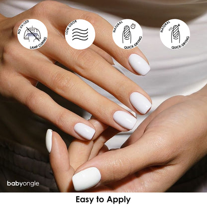Babyongle Quick Dry Nail Polish for Nail Art - White#135 - 14ML / 0.47FL.OZ