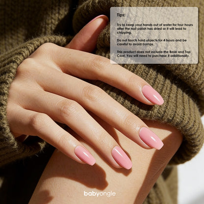 Babyongle Quick Dry Nail Polish for Nail Art - Tinted Pink#106 - 14ML / 0.47FL.OZ