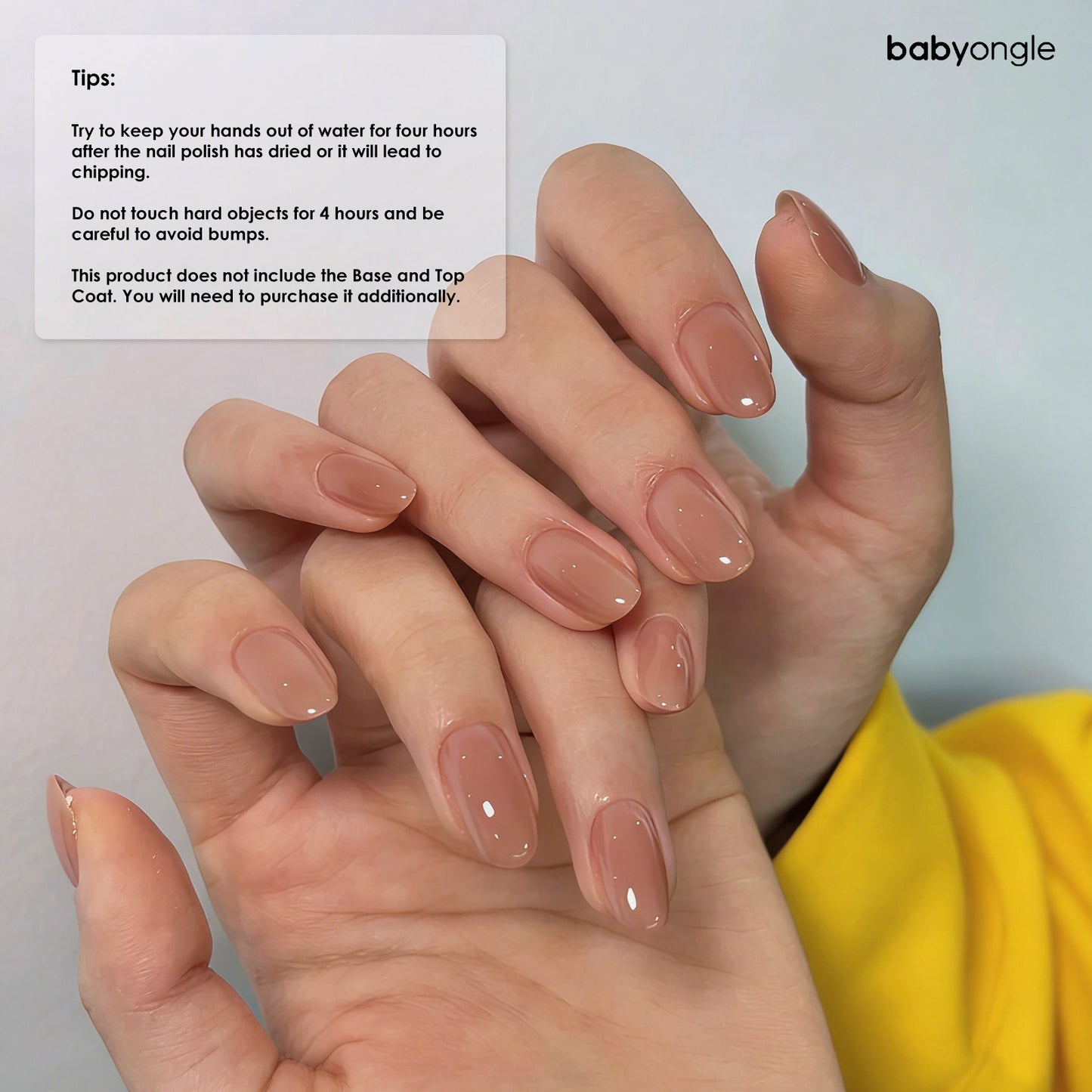 Babyongle Quick Dry Nail Polish for Nail Art - Rose Nude#117 - 14ML / 0.47FL.OZ