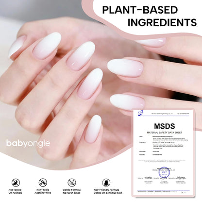 Babyongle Airbrush Gel Nail Polish - White(B-11) - 30ML / 1FL.OZ
