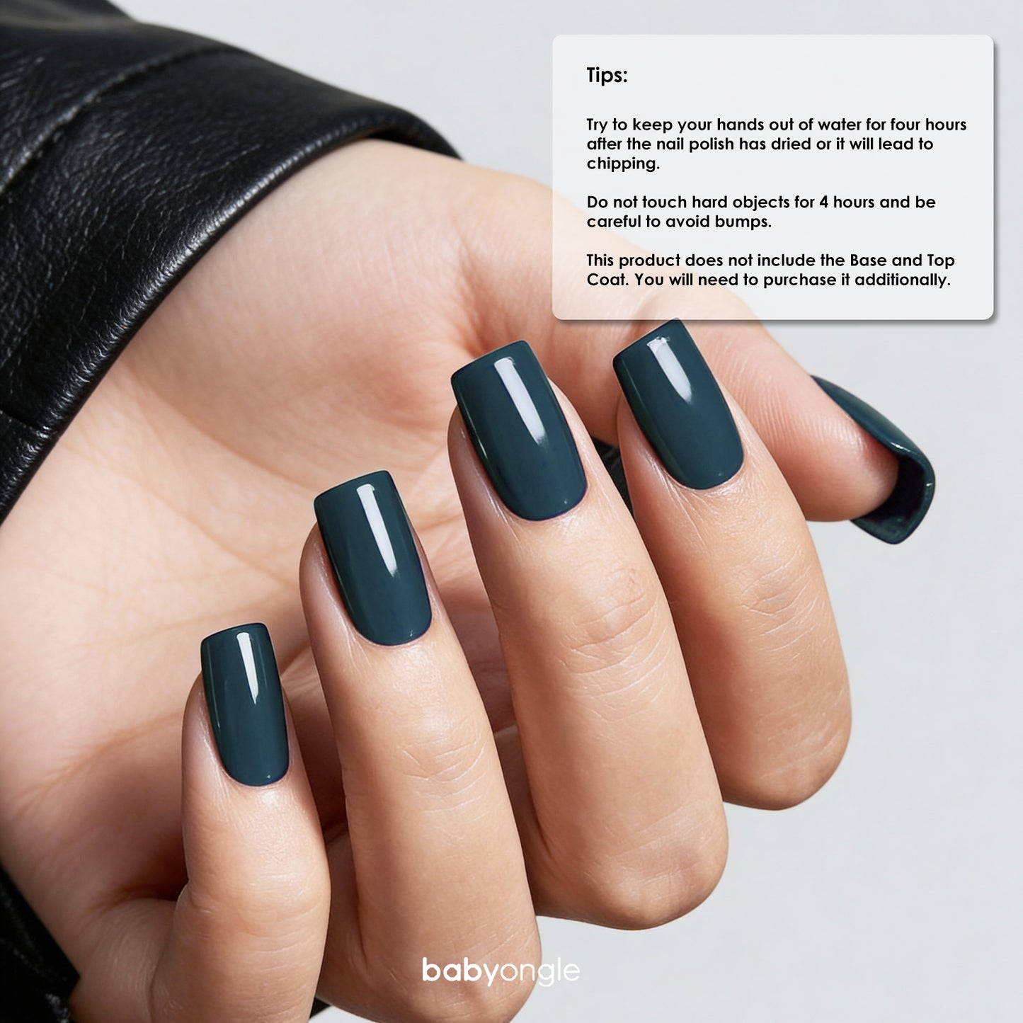 Babyongle Quick Dry Nail Polish for Nail Art - Hazy Blue#124 - 14ML / 0.47FL.OZ