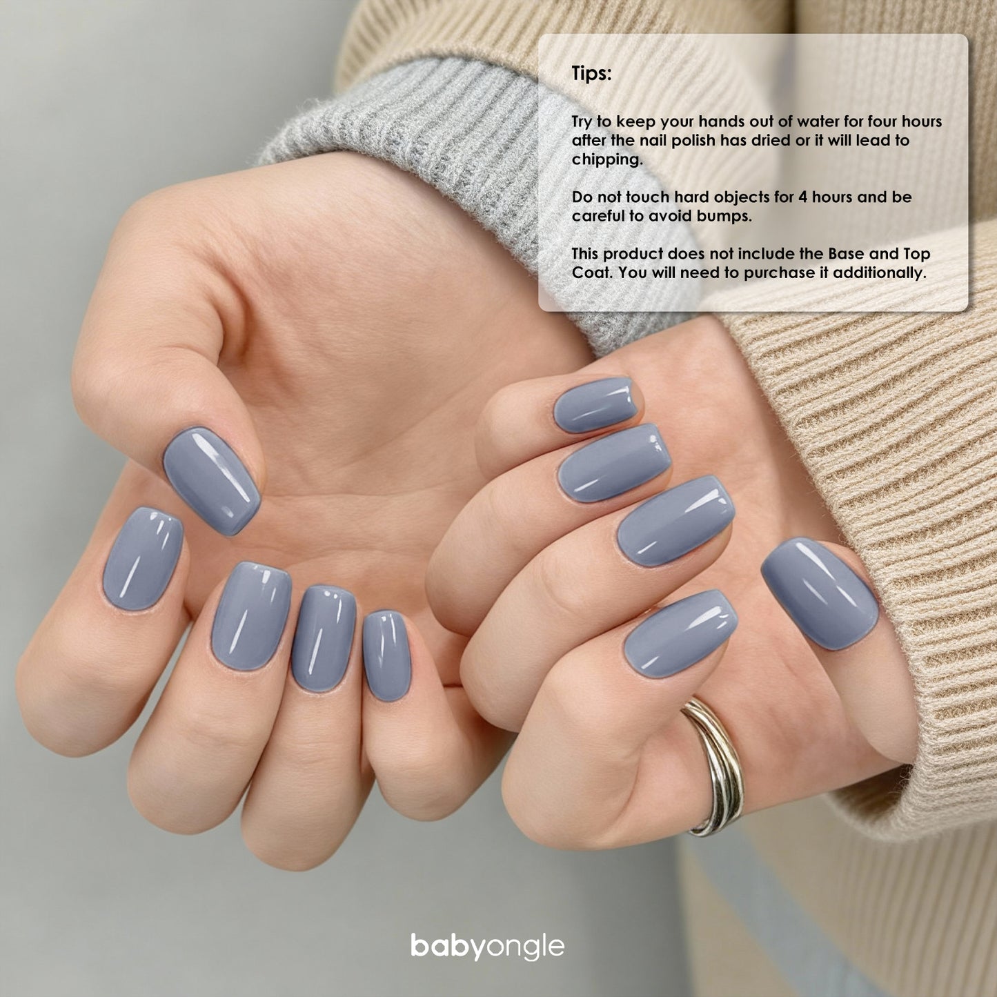 Babyongle Quick Dry Nail Polish for Nail Art - Light Blue#101 - 14ML / 0.47FL.OZ