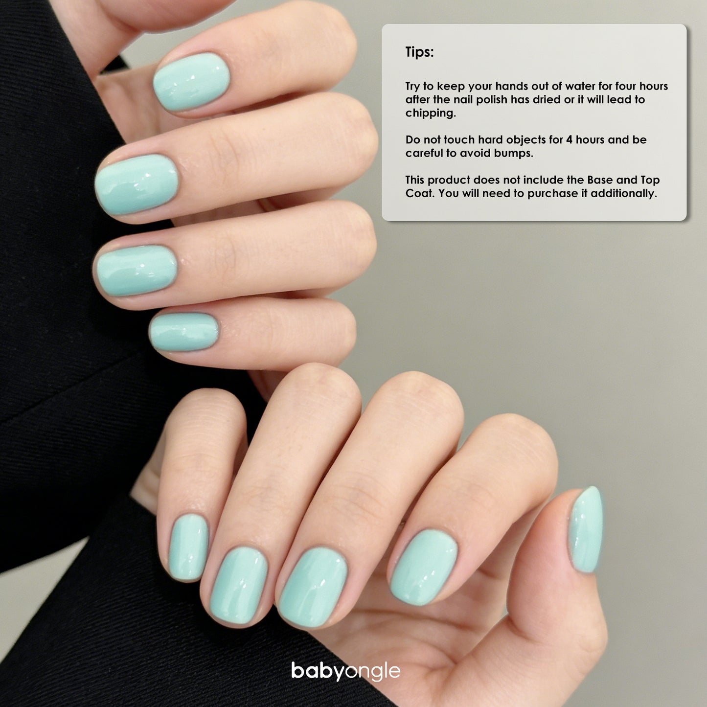 Babyongle Quick Dry Nail Polish for Nail Art - Light Green#109 - 14ML / 0.47FL.OZ