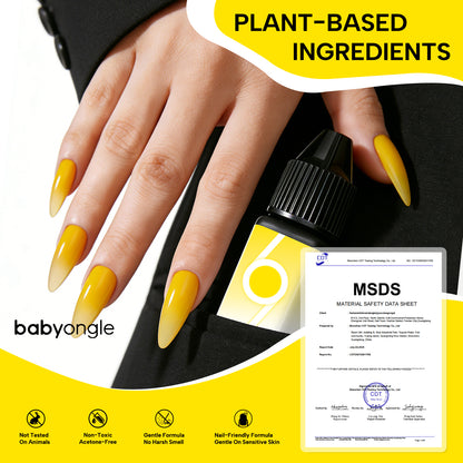 Babyongle Airbrush Gel Nail Polish - Fluorescent Yellow(B-08) - 15ML / 0.5 FL.OZ
