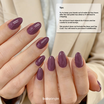 Babyongle Quick Dry Nail Polish for Nail Art - Purple Pink#121 - 14ML / 0.47FL.OZ