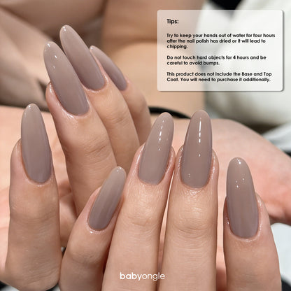 Babyongle Quick Dry Nail Polish for Nail Art - Nude Brown#103 - 14ML / 0.47FL.OZ